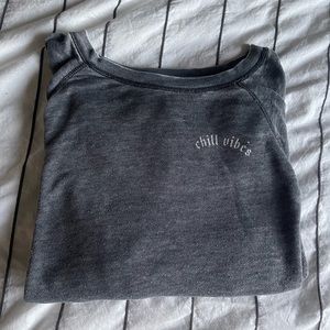 Large Amuse Society Grey Crewneck Sweater